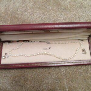 Vintage Cultured Pearl set by Milano graduated size